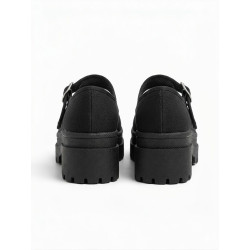 MOCASIN MARY JANE ALTO NEGRO TELA VICTORIA