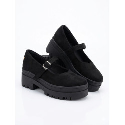 MOCASIN MARY JANE ALTO NEGRO TELA VICTORIA