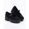 MOCASIN MARY JANE ALTO NEGRO TELA VICTORIA