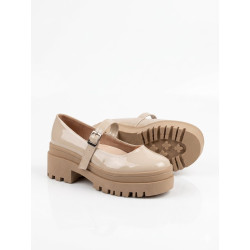 MOCASIN MARY JANE ALTO BEIGE CHAROL