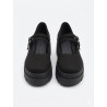 MOCASIN MARY JANE ALTO NEGRO DOBLE HEBILLA