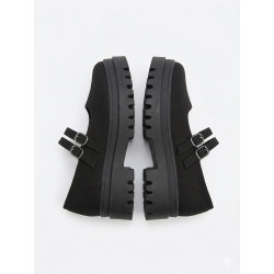 MOCASIN MARY JANE ALTO NEGRO DOBLE HEBILLA