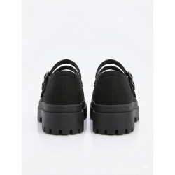 MOCASIN MARY JANE ALTO NEGRO DOBLE HEBILLA