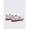 ESTILO SAMBA COLOR BLANCO CON LINEAS CAFE CLARO