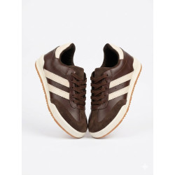 ESTILO SAMBA RETRO COLOR CAFE LINEAS CREMA