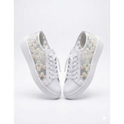 CLASICO TRANSPARENTE COLOR BLANCO CON DETALLES