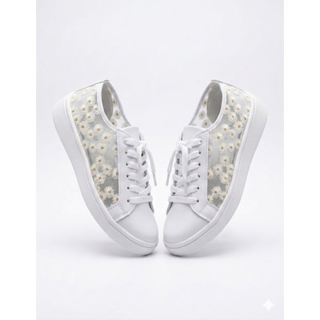 CLASICO TRANSPARENTE COLOR BLANCO CON DETALLES