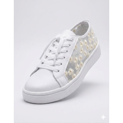 CLASICO TRANSPARENTE COLOR BLANCO CON DETALLES