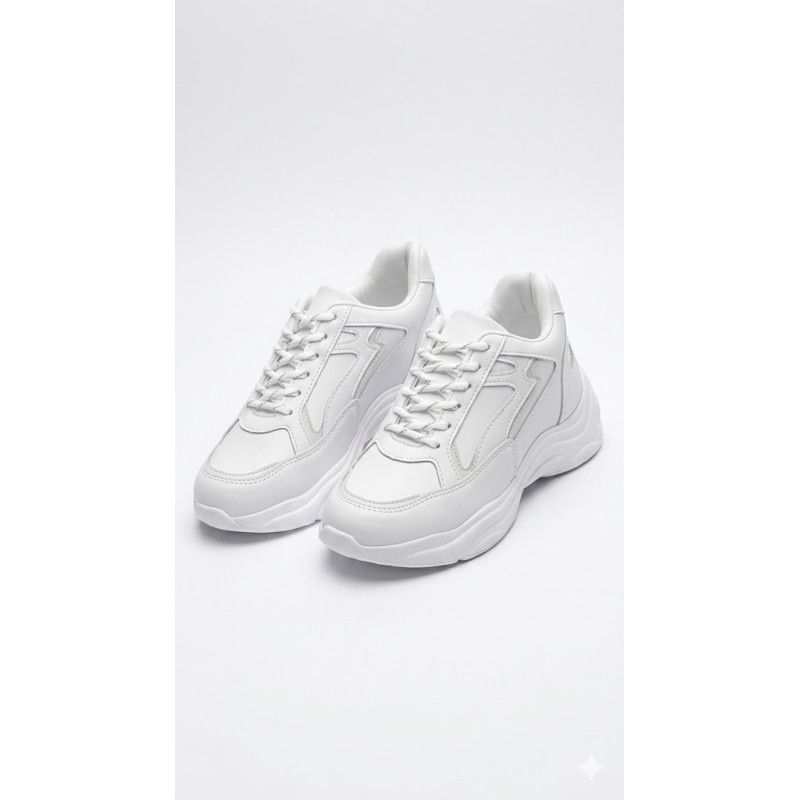 DEPORTIVO BLANCO CON DETALLES GRIS