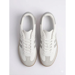 ESTILO SAMBA BAJOS COLOR BLANCO CON GRIS