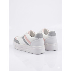 PLANTA MEDIA CLASICO COLOR BLANCO CON GRIS Y ROSA