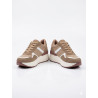 SNEAKER COLOR MOCA Y BLANCO ALTO