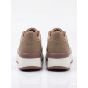 SNEAKER COLOR MOCA Y BLANCO ALTO