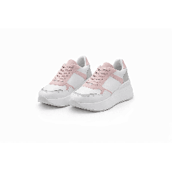 SNEAKER COMBINADO BLANCO ROSA Y GRIS