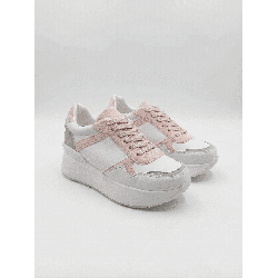 SNEAKER COMBINADO BLANCO ROSA Y GRIS