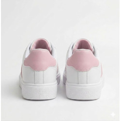 CLASICO BLANCO CON ROSA Y PLATEADO EN EL COSTADO