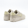 PLATAFORMA ESTILO SAMBA COLOR BEIGE Y LINEAS AMARILLO PASTEL