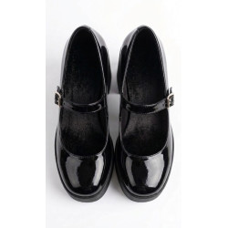 MARY JANE TACO ALTO COLOR NEGRO EN CHAROL