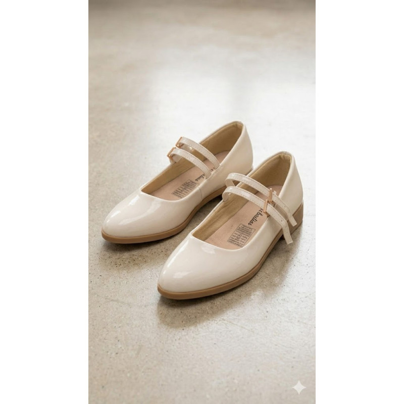 MARY JANE BAJO COLOR CREMA CHAROL