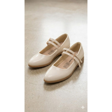 MARY JANE BAJO COLOR CREMA CHAROL