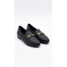 MOCASIN BAJO NEGRO PUNTON