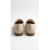 MOCASIN BAJO BEIGE PUNTA CUADRADA