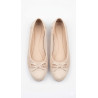 BAILARINA BEIGE LAZO MALLA LATERAL