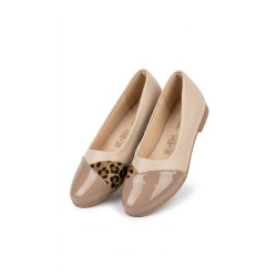 BAILARINA BEIGE CORTES AL FRENTE