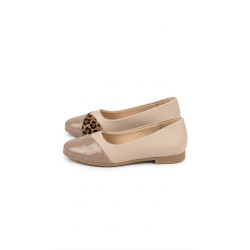 BAILARINA BEIGE CORTES AL FRENTE