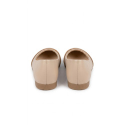 BAILARINA BEIGE CORTES AL FRENTE