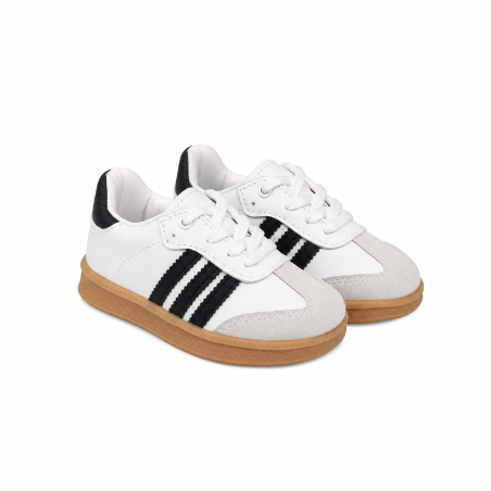 INFANTIL SAMBA BLANCO LINEAS AZULES