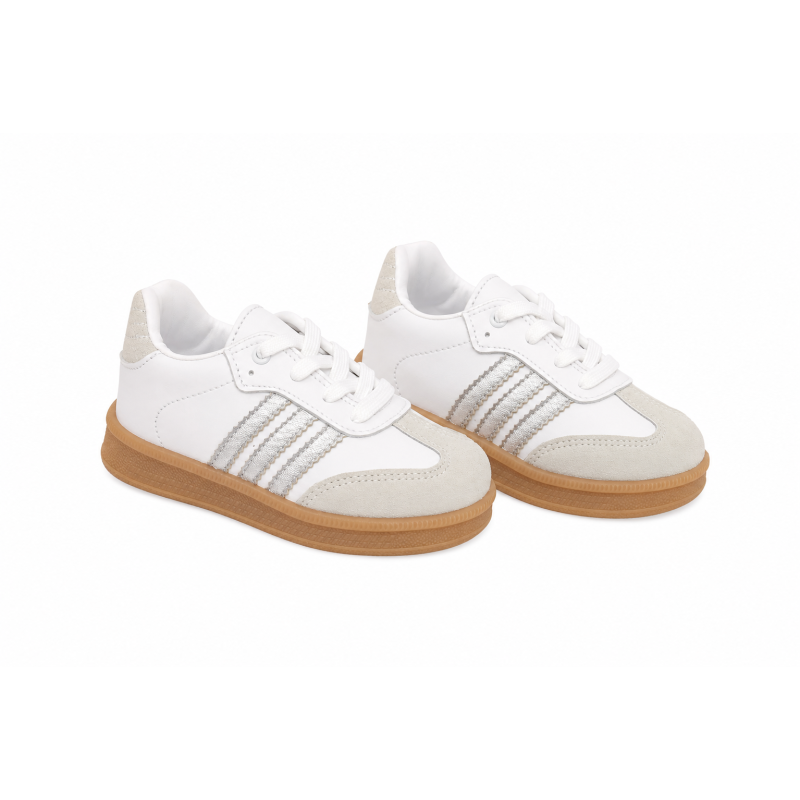 INFANTIL SAMBA PLATEADO BLANCO