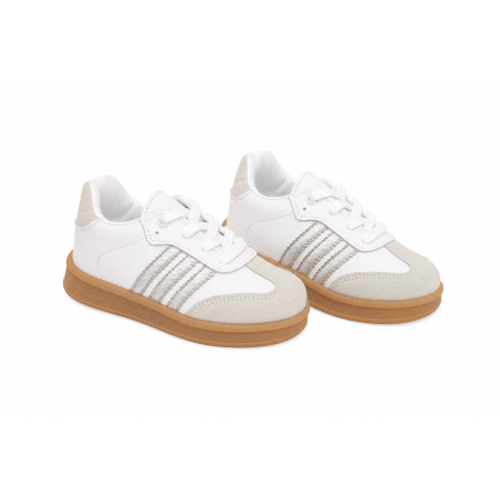 INFANTIL SAMBA PLATEADO BLANCO