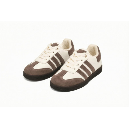 INFANTIL SAMBA BEIGE CON CAFE OSCURO