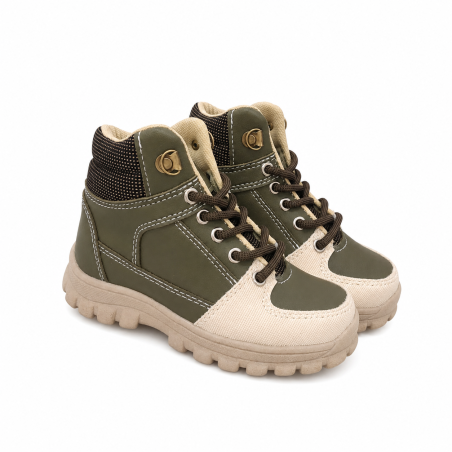 INFANTIL BOTIN VERDE Y BEIGE