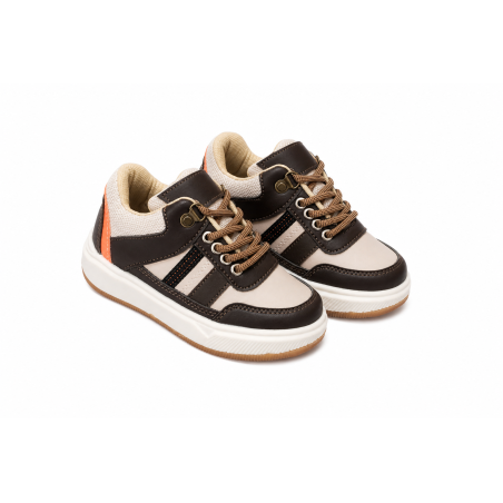INFANTIL SNEAKER BEIGE / CAFE / NARANJA