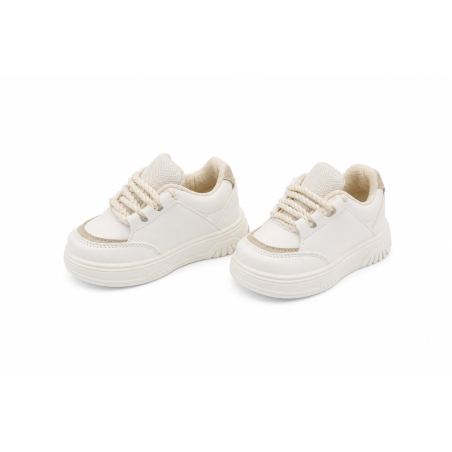 INFANTIL SNEAKER BEIGE Y CAFE