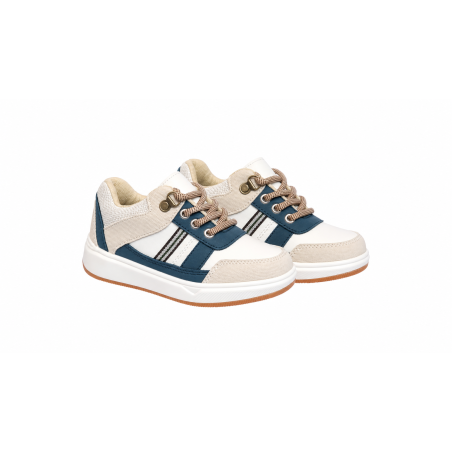 INFANTIL SNEAKER BEIGE Y AZUL
