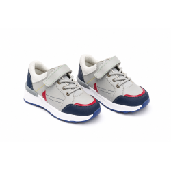 INFANTIL SNEAKER GRIS / AZUL / ROJO