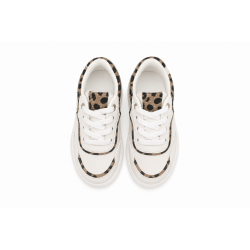 INFANTIL SNEAKER BEIGE ANIMAL PRINT