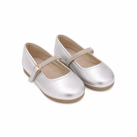 INFANTIL BAILARINA PLATEADA BRILLITO CORREA
