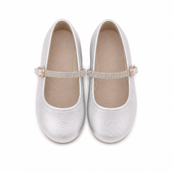INFANTIL BAILARINA PLATEADA BRILLITO CORREA