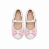 INFANTIL BAILARINA  BLANCA Y LAZO ROSA