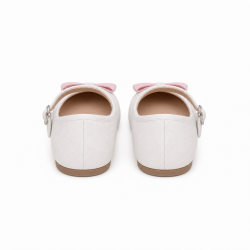 INFANTIL BAILARINA  BLANCA Y LAZO ROSA