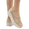 MOCASIN TEJIDO PLANTA MEDIA COLOR BEIGE