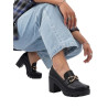MOCASIN TACO ALTO NEGRO HEBILLA DORADA