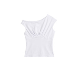 TOP SHIRT BLANCO DISEÑO DRAPEADO