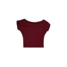 CROP TOP VINO CORRUGADO MANGA
