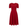 VESTIDO LARGO CUELLO CORAZON MANGAS CORTAS