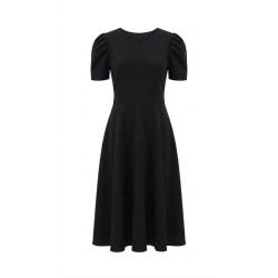 VESTIDO LARGO CUELLO CORAZON MANGAS CORTAS